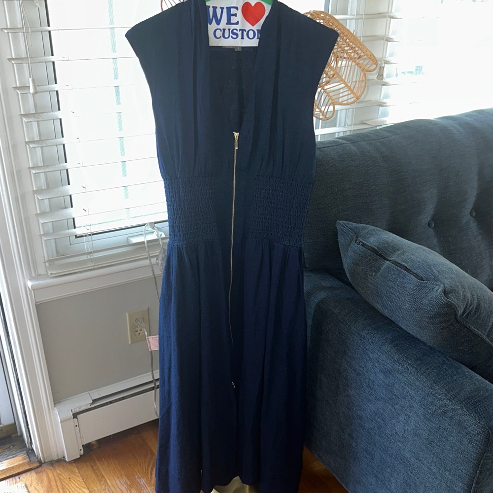 Anthropologie Navy Jean Dress - Picture 4 of 4